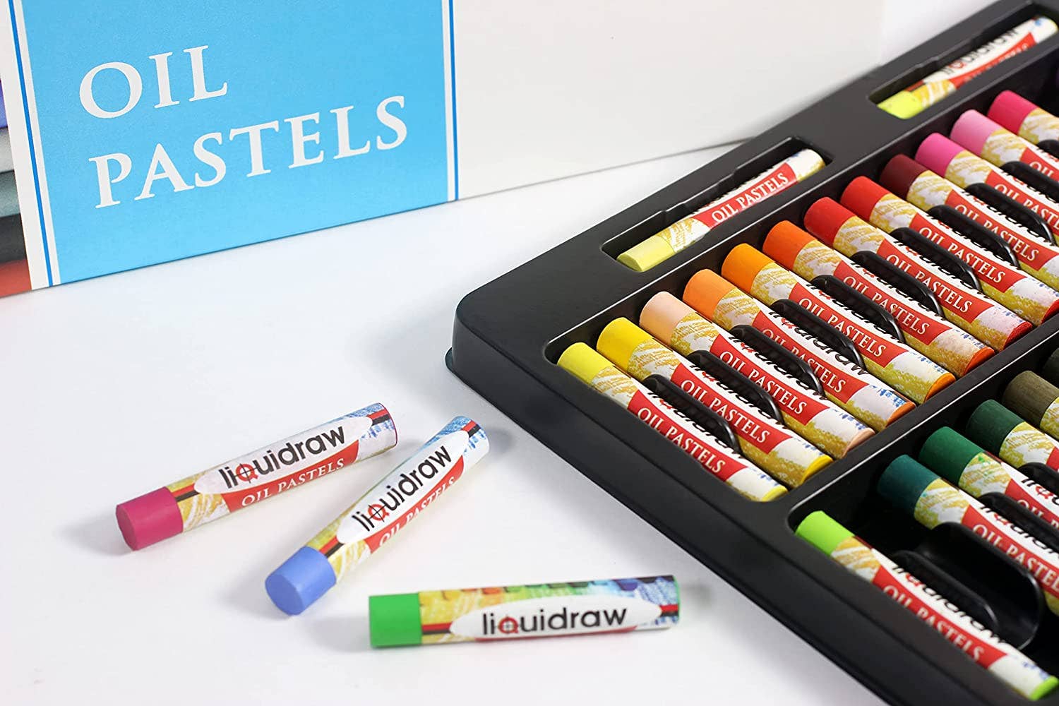 Liquidraw - Wholesale Pastels - Liquidraw Oil Pastels For Art, 52 Colours Soft Oil Pastels Set For Artists, Students, Kids, Drawing, Sketching & Painting3