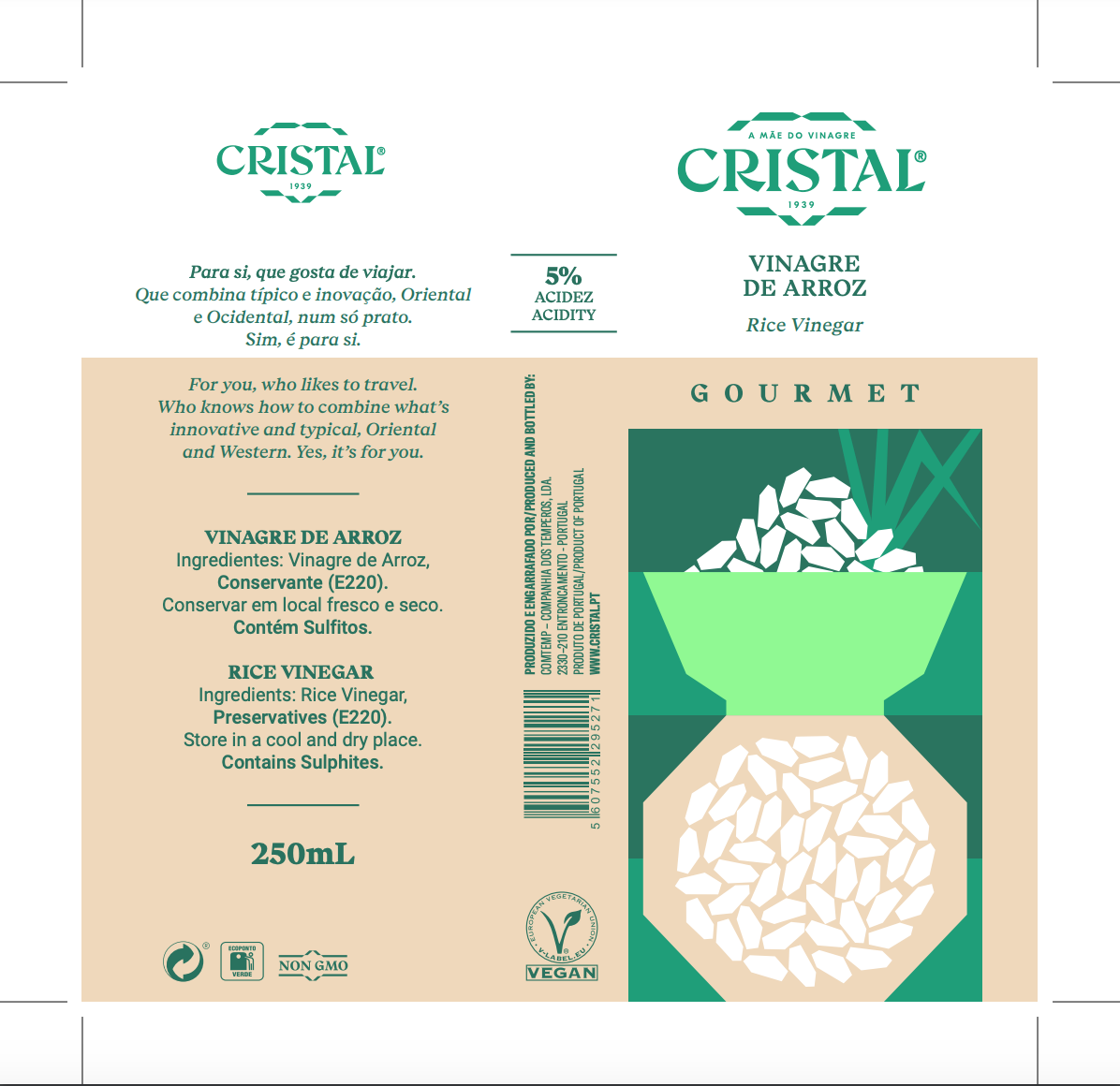 Vinagres Cristal Gourmet - Wholesale Vinegar - GOURMET RICE VINEGAR- 250ML1