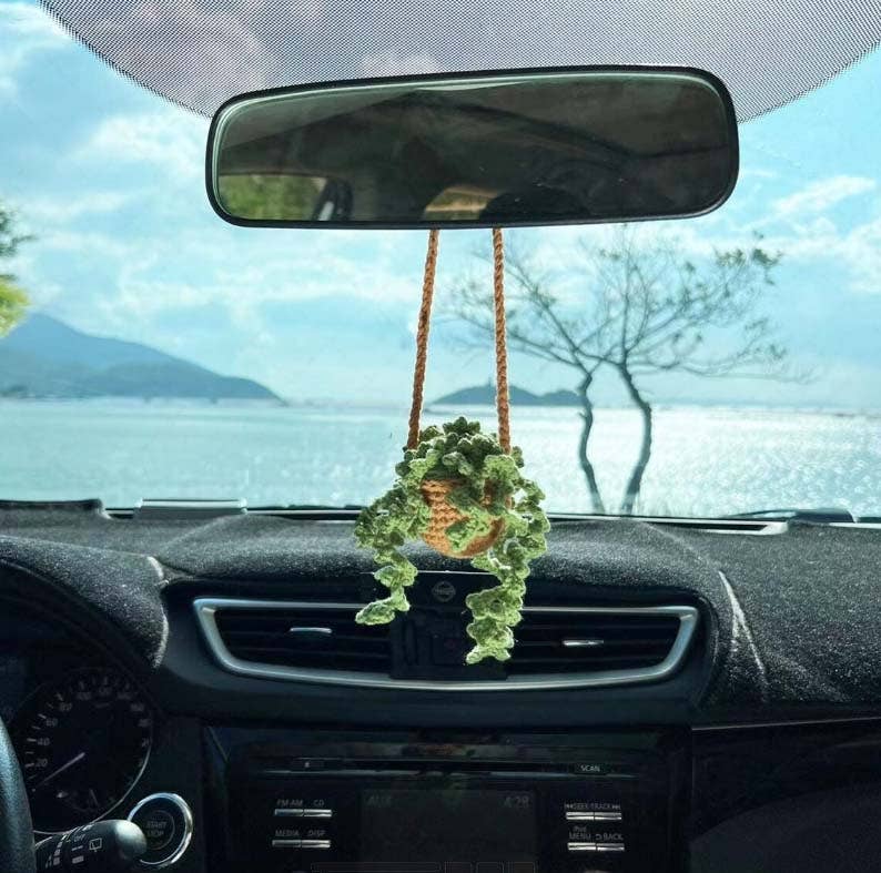 TOMOPOD LLC - Wholesale Car Decorative Charm - Unisex - Crochet Car Plant Hanging Decor, Crochet Hanging Vine Lover3