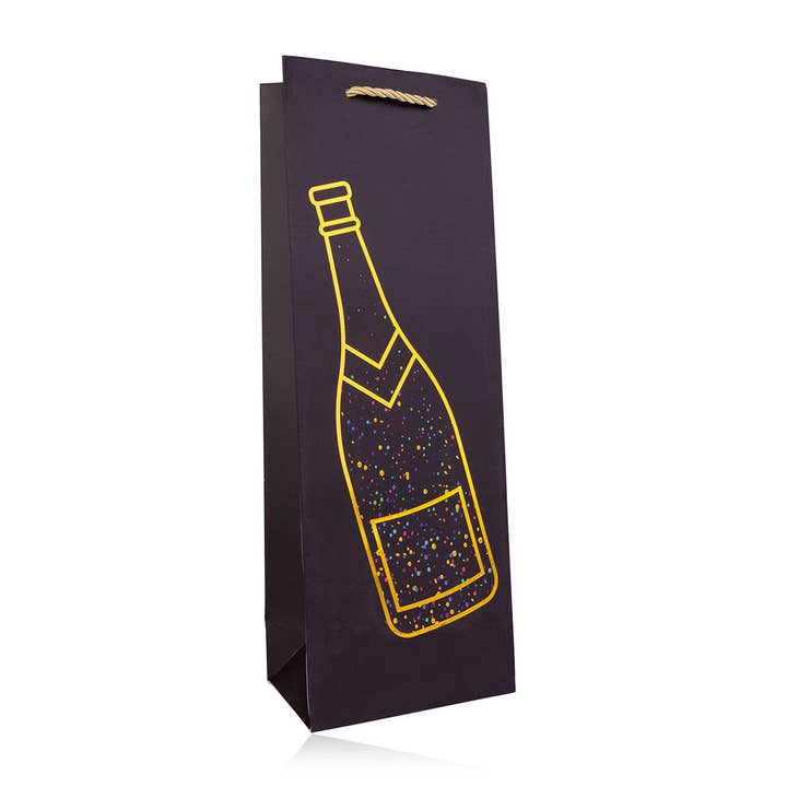 Accentra - Wholesale Gift Bag - Gift bag paper BASICS for bottles, assorted 4-pack3