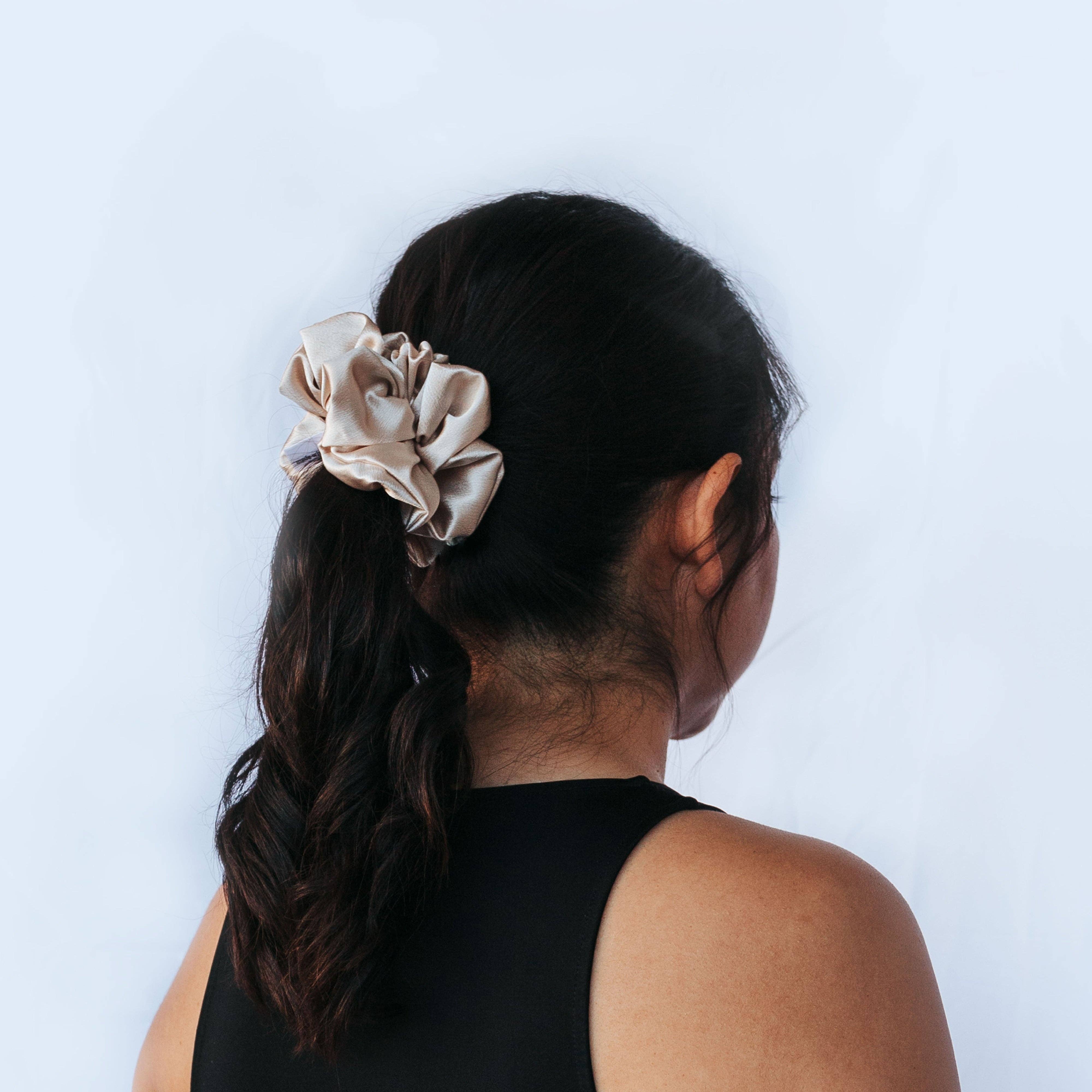 Wild Rose Accessories – wholesale Scrunchie - Women’s – Nude Satin Scrunchie1