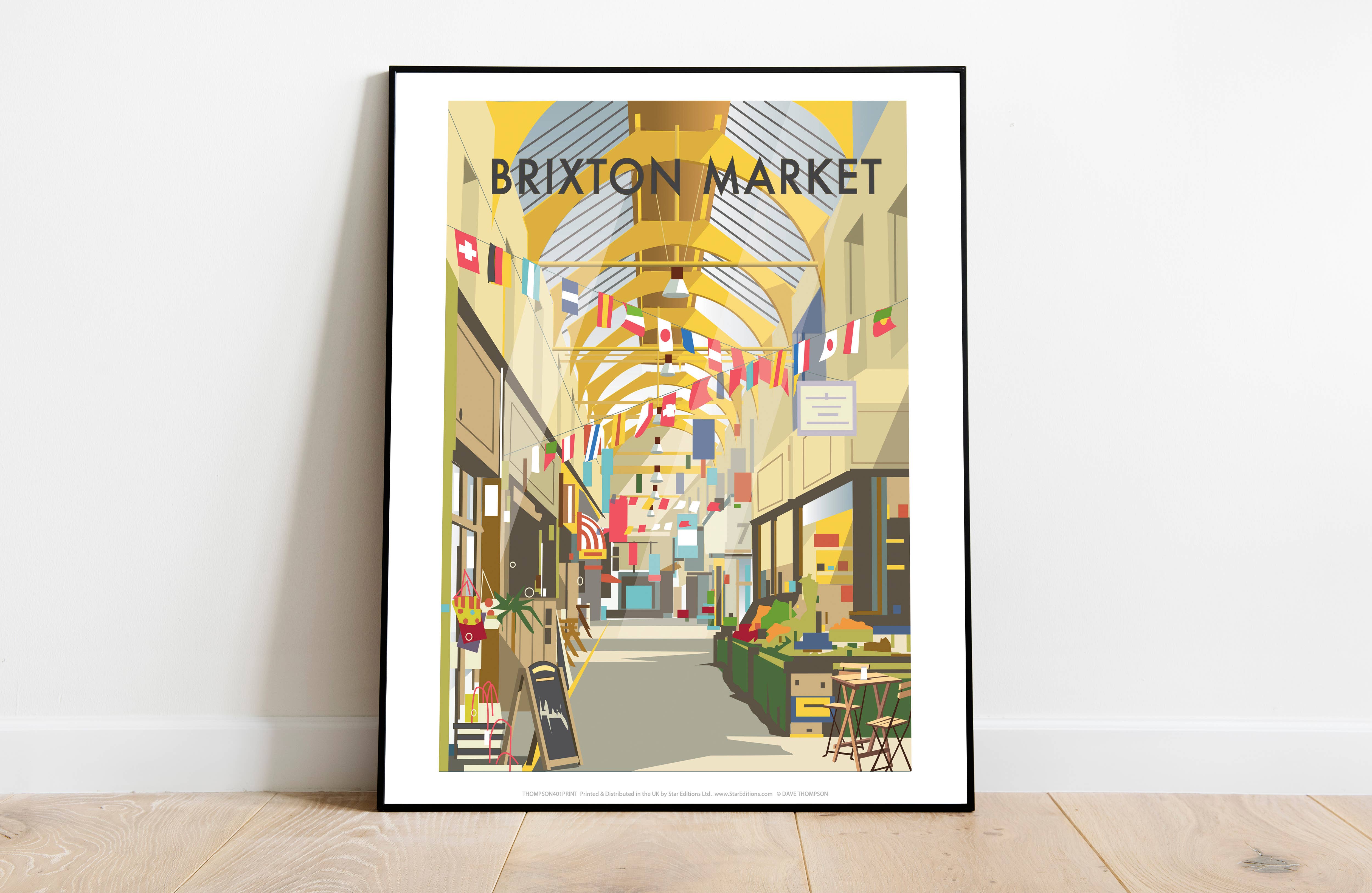 Star Editions – wholesale Art print – Brixton Market By Artist Dave Thompson - Premium Art Print1