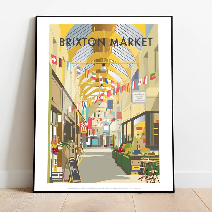 Star Editions – wholesale Art print – Brixton Market By Artist Dave Thompson - Premium Art Print1