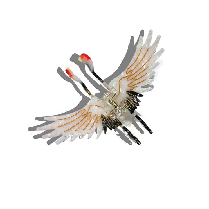 Solar Eclipse - Wholesale Hair Clip - Women's - Hand-painted Crane Bird Claw Hair Clip | Eco-Friendly