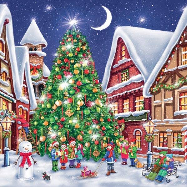 European Excellency - Wholesale Disposable Napkin - Christmas Night Lunch Napkins -Â Christmas Paper Napkins