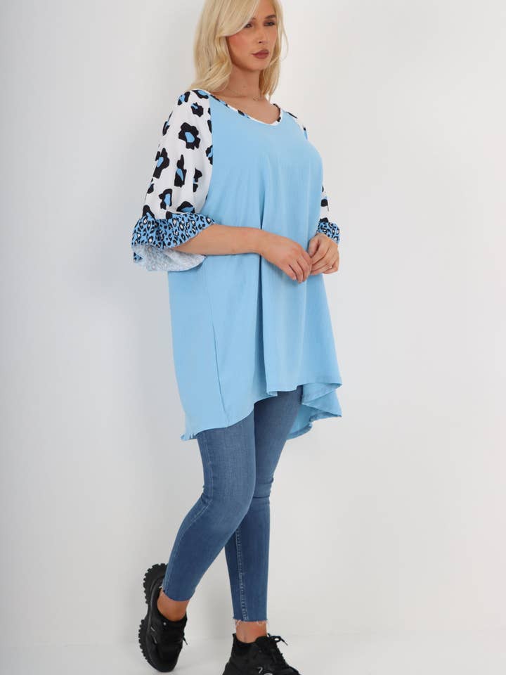 Miss Bold – wholesale Tunic – Women’s – Italian Animal Printed Sleeve Tunic Top27