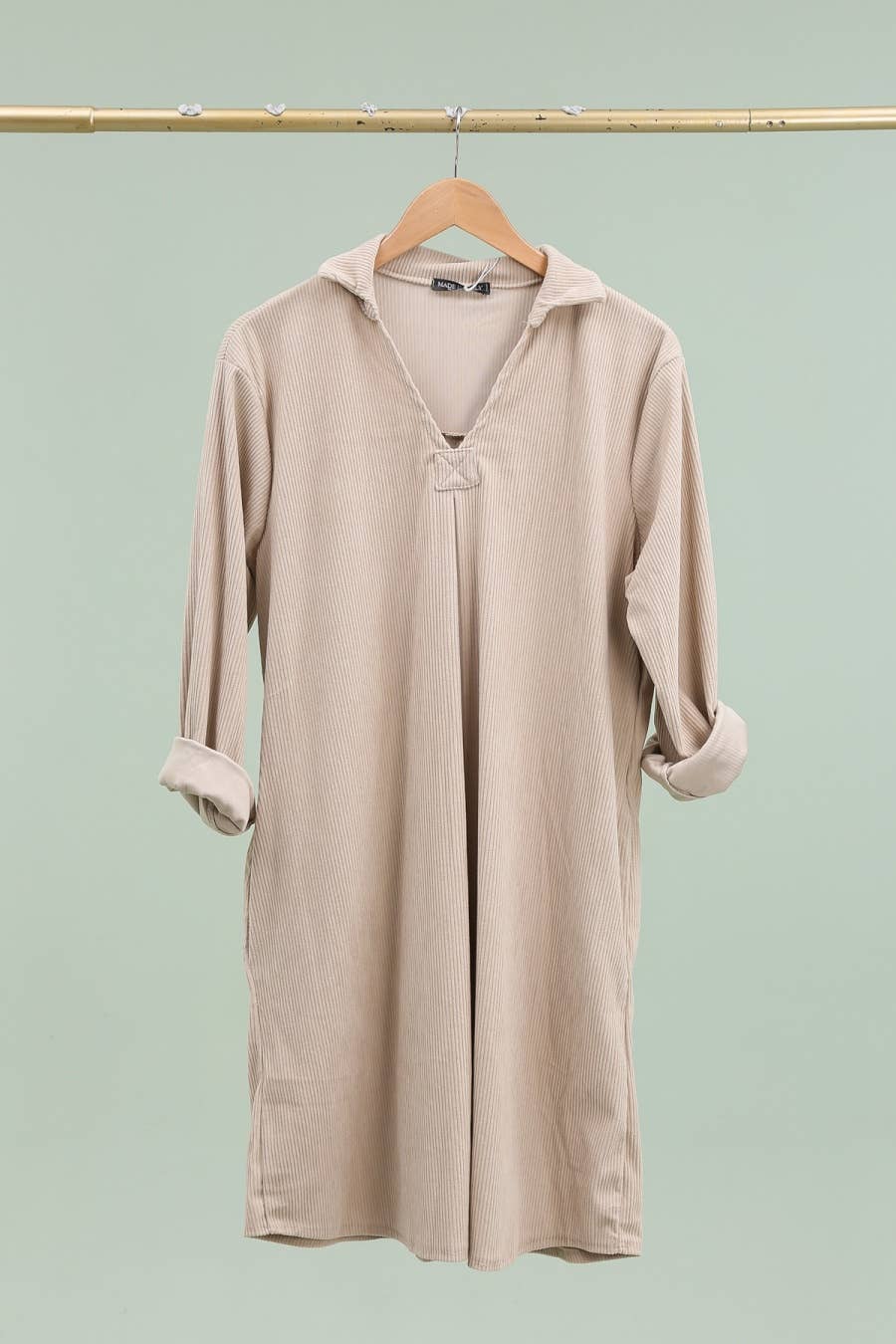 la maison des fibres naturelles - Wholesale Dress - Women's - Ribbed dress 8216 5% Elastane 20% Cotton 75% Polyester8