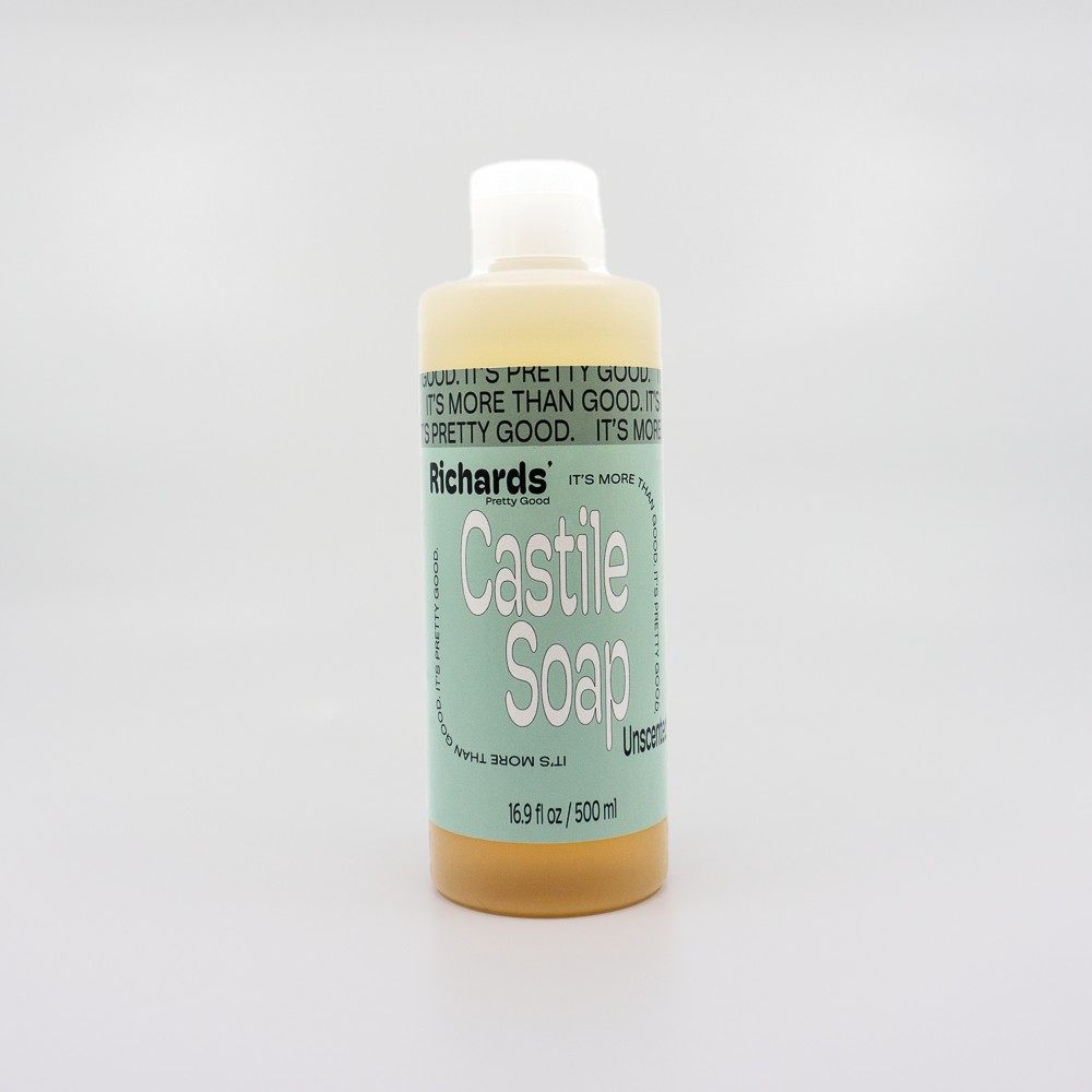 Richards' Pretty Good - Wholesale Body Wash/Shower Gel - Castile Soap - Unscented - 500 ml1
