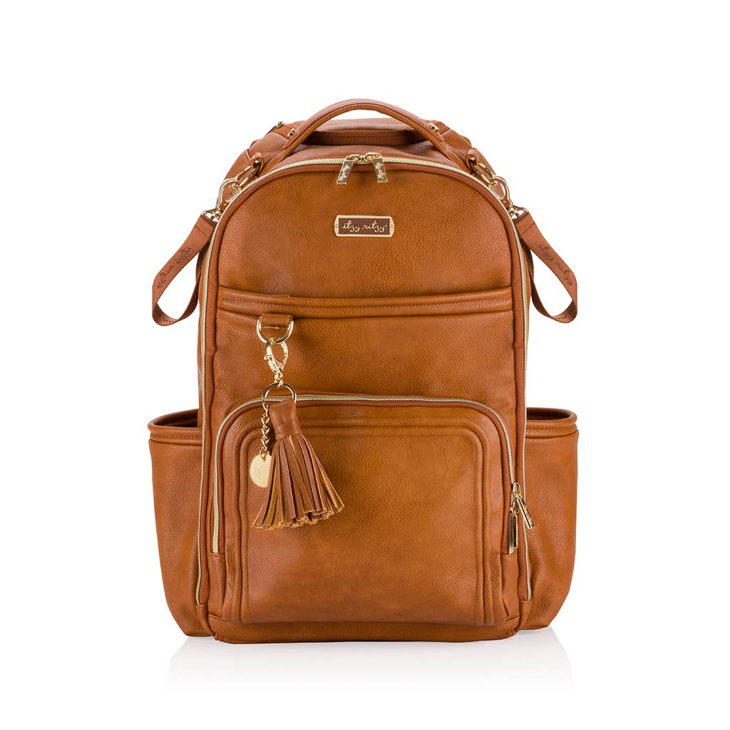 Itzy Ritzy - Wholesale Diaper Bag - Baby - Cognac Boss Plus™ Backpack Diaper Bag3