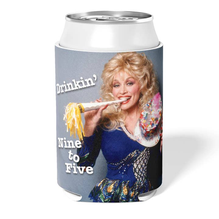 Shady Front - Wholesale Drink Huggers & Koozies - Dolly Parton "Nine to Five" Inspired Can Cooler