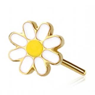 CRAVE - Wholesale Single Earring - IMPLANT GRADE TITANIUM THREADLESS PUSH IN DAISY TOP PART5