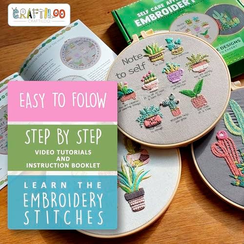 Craftiloo – wholesale Embroidery/cross-stitch supplies – CRAFTILOO Embroidery Kits for Adults Cactus4