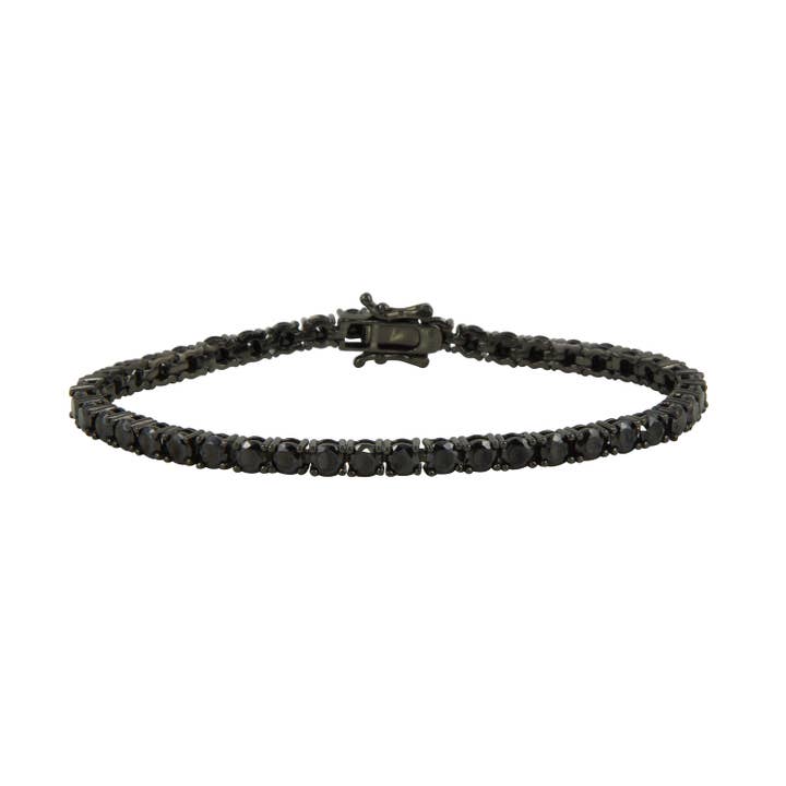 Black Stones Tennis Bracelet for wholesale by JTG Jewelry