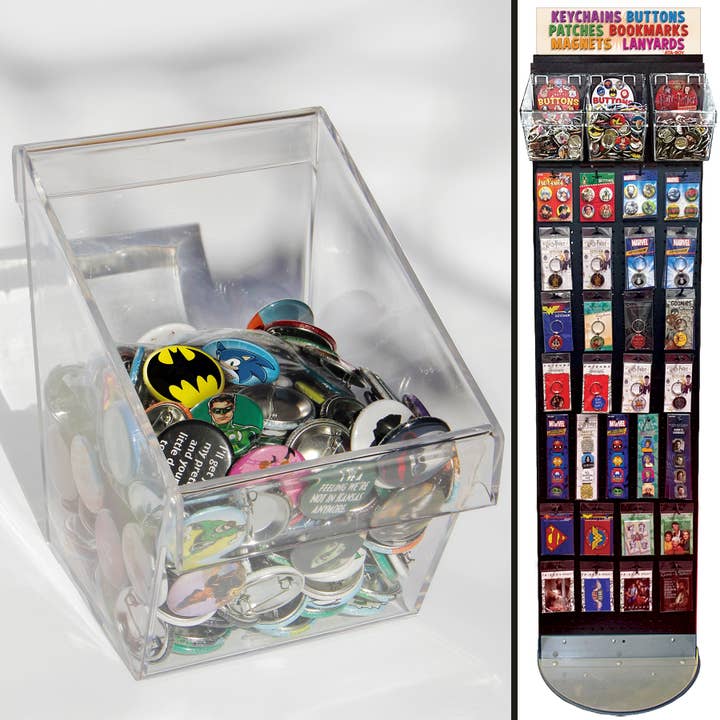 Ata-Boy - Wholesale Retailer Display - Paper & Novelty - Button Bucket for Peg Display ZPEG2SPIN