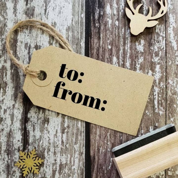 To From Contemporary Rubber Stamp for wholesale by Skull and Cross Buns Rubber Stamps