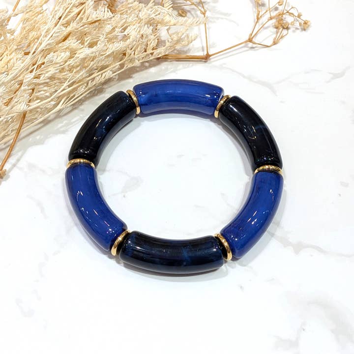 LOLO & YAYA - Wholesale Link & Chain Bracelet - Elastic bracelet 1cm Kecy resin