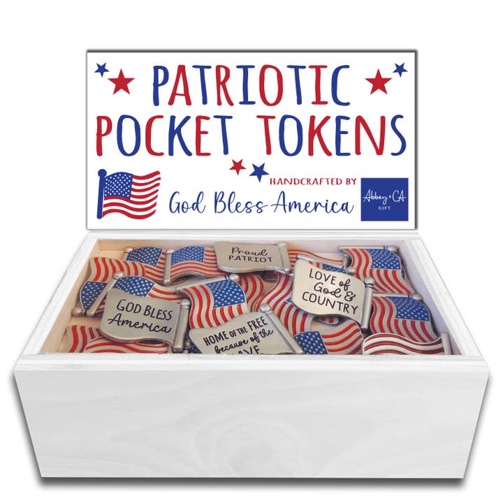 Flag Pocket Token Display Unit for wholesale by Abbey + CA Gift