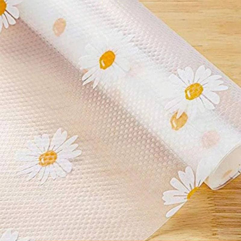 Kiyo Home - Wholesale Drawer Liner - Daisy Drawer Protector | Non Slip Drawer and Cabinet Liner1