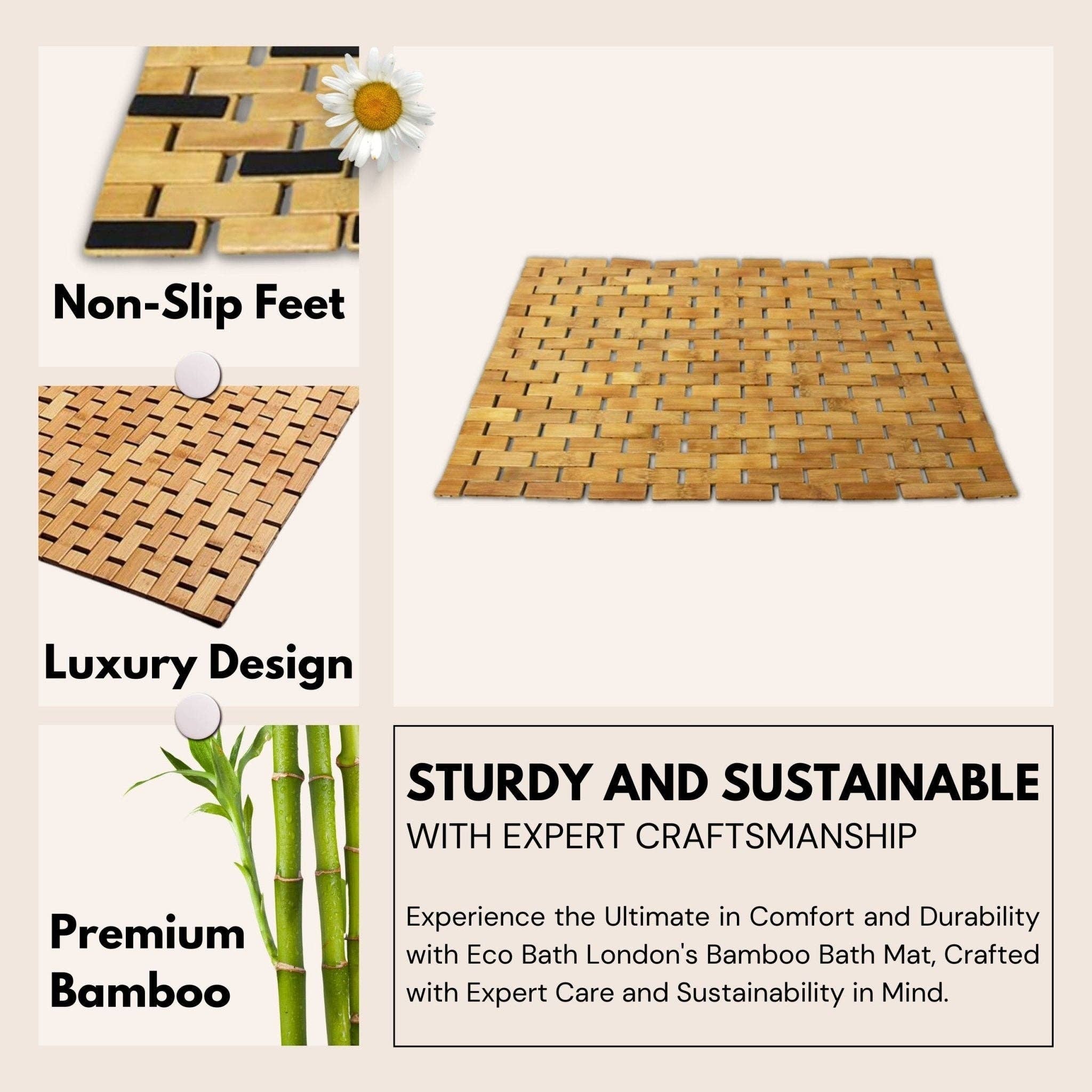 Eco Bath London - Vendita all'ingrosso Tappetini da bagno - Tappeto da bagno in bambù Eco B2