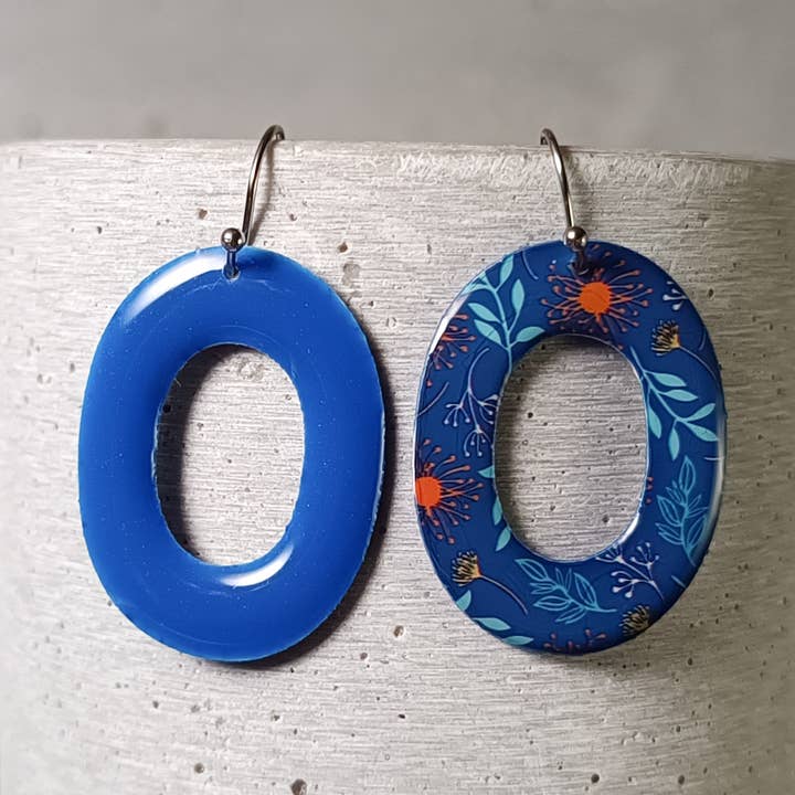Montsoreau reversible earrings — m.floral 1225 for wholesale by une Hirondelle sous le Tilleul
