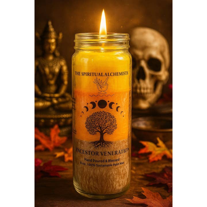 Venerazione degli Antenati | Candela Ritualizzata per la vendita all'ingrosso da parte di The Spiritual Alchemists