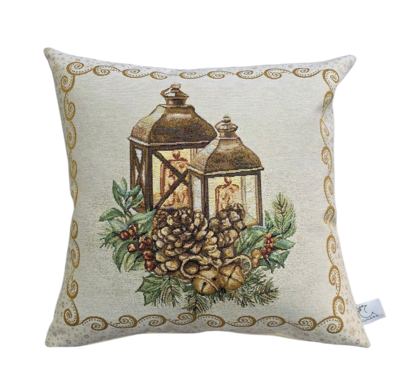 Lunaria Lab - Wholesale Throw/Decorative Pillow - Lantern Gobelin Lurex Cushion Cover 3 variants5