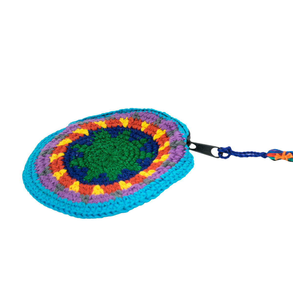 Lumily - Vente Porte-monnaie – femme - Porte-monnaie artisanal multicolore en crochet Moon - Guatemala6