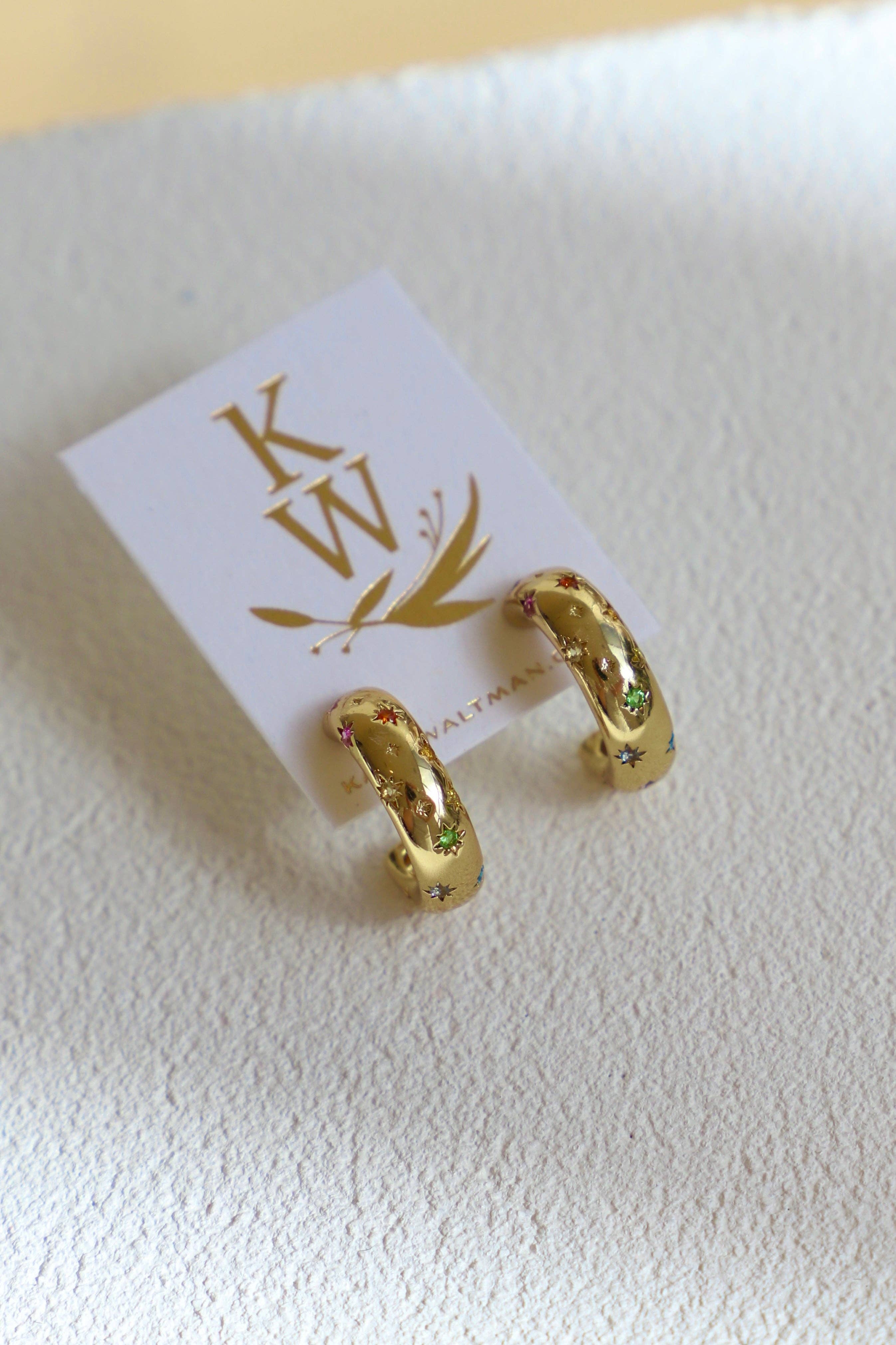 Katie Waltman Jewelry – wholesale Hoop-örhängen – ÖRE CZ STJÄRNA HOOP2