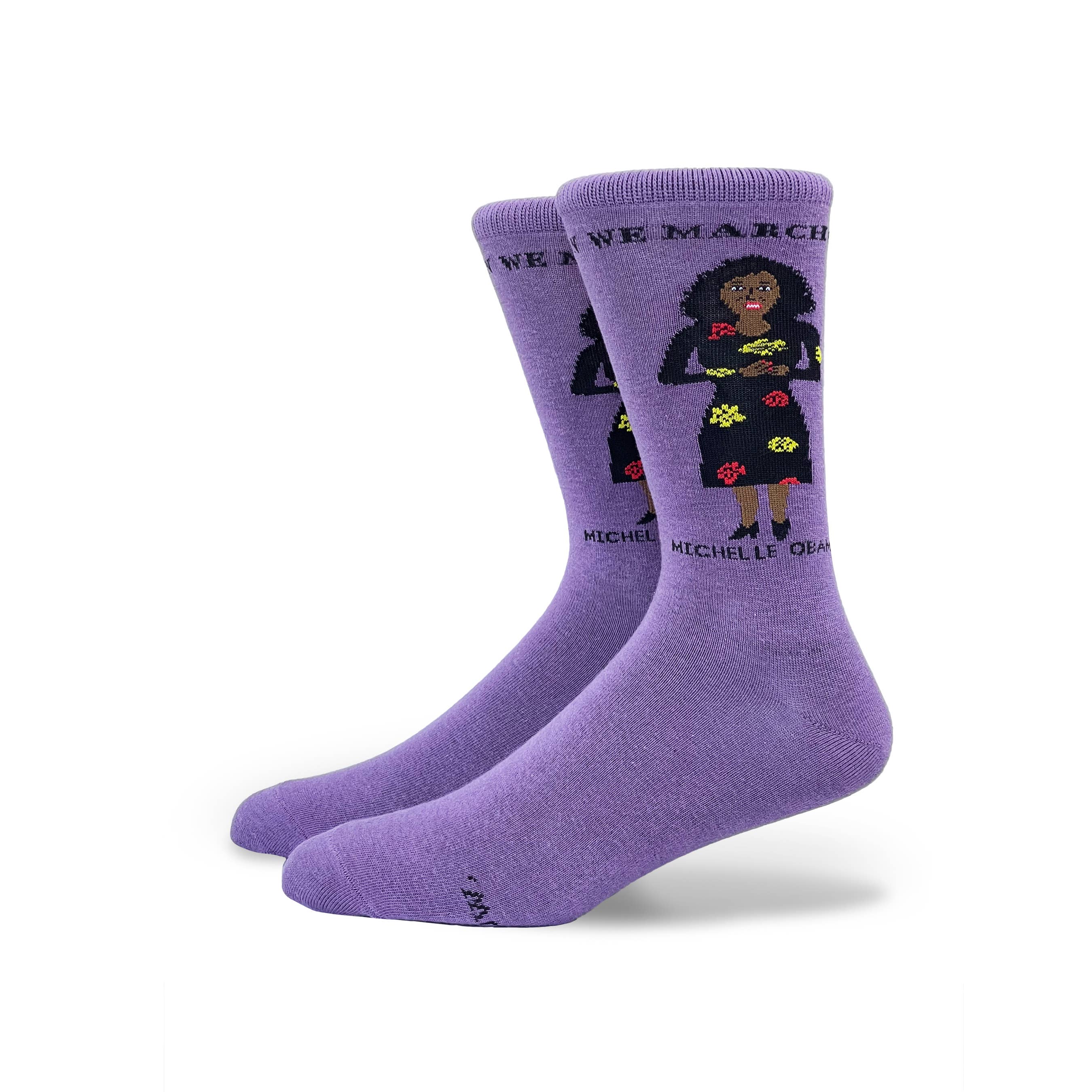 Maggie Stern Stitches - Wholesale Socks - Unisex - Michelle Obama Crew Socks Medium5