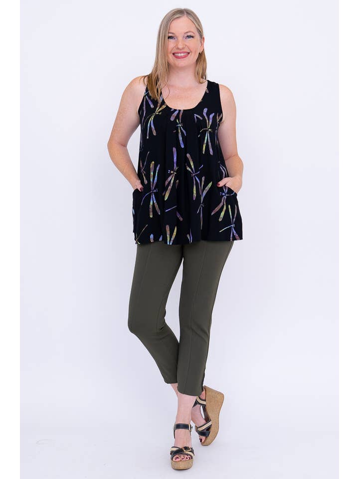 Blue Sky Clothing Co LLC - Wholesale Tank Top - Women's - Peachy Tank, Abalone Dragonfly