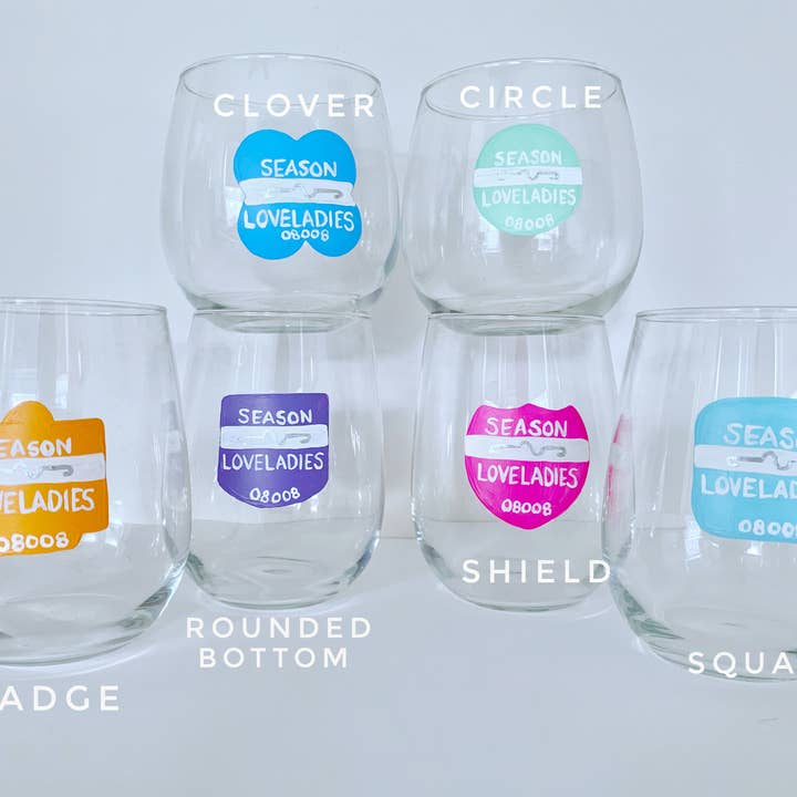 ArtSea Creations - Wholesale Wine glass - Beach Badge Stemless Red Wine Glasses4