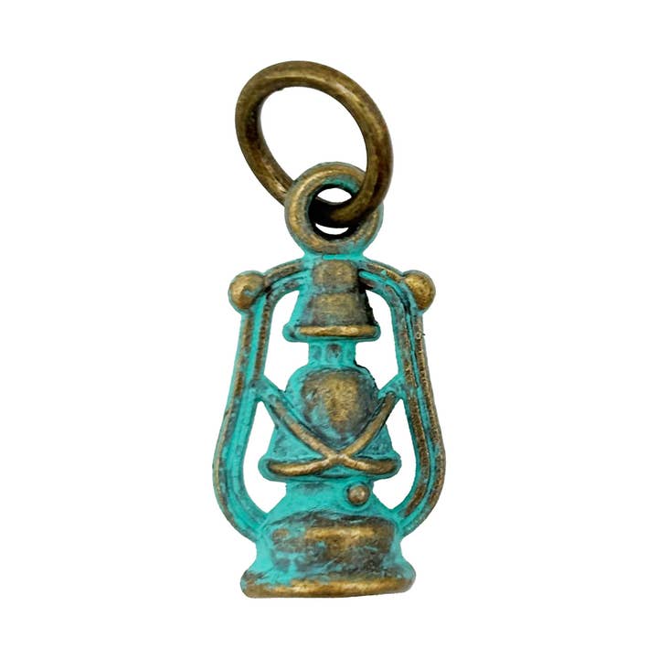 Lantern Camping Charm (available with Bracelet or Necklace) for wholesale by Gleeful Peacock