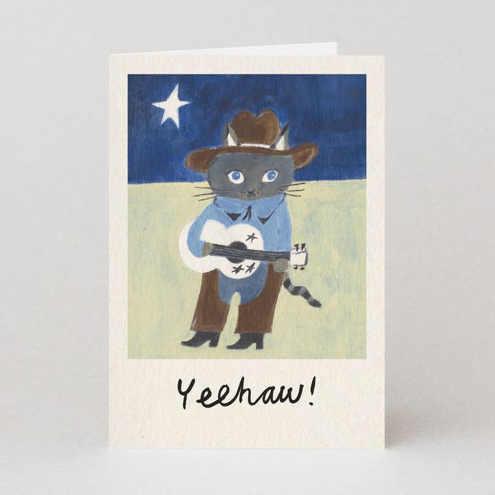 Yeehaw Card | Cowboy Card | Cat Card | Congratulations Card
for wholesale by Studio Boketto
