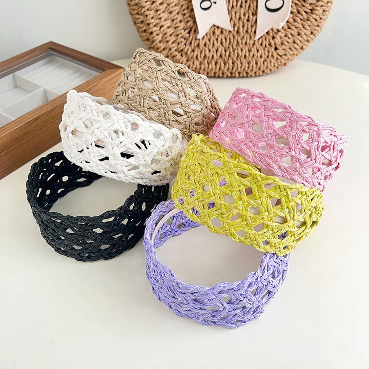 Boho Khaki Rattan Hairband – Trendy Headwear_CWAHA07694 for wholesale by ACCITY