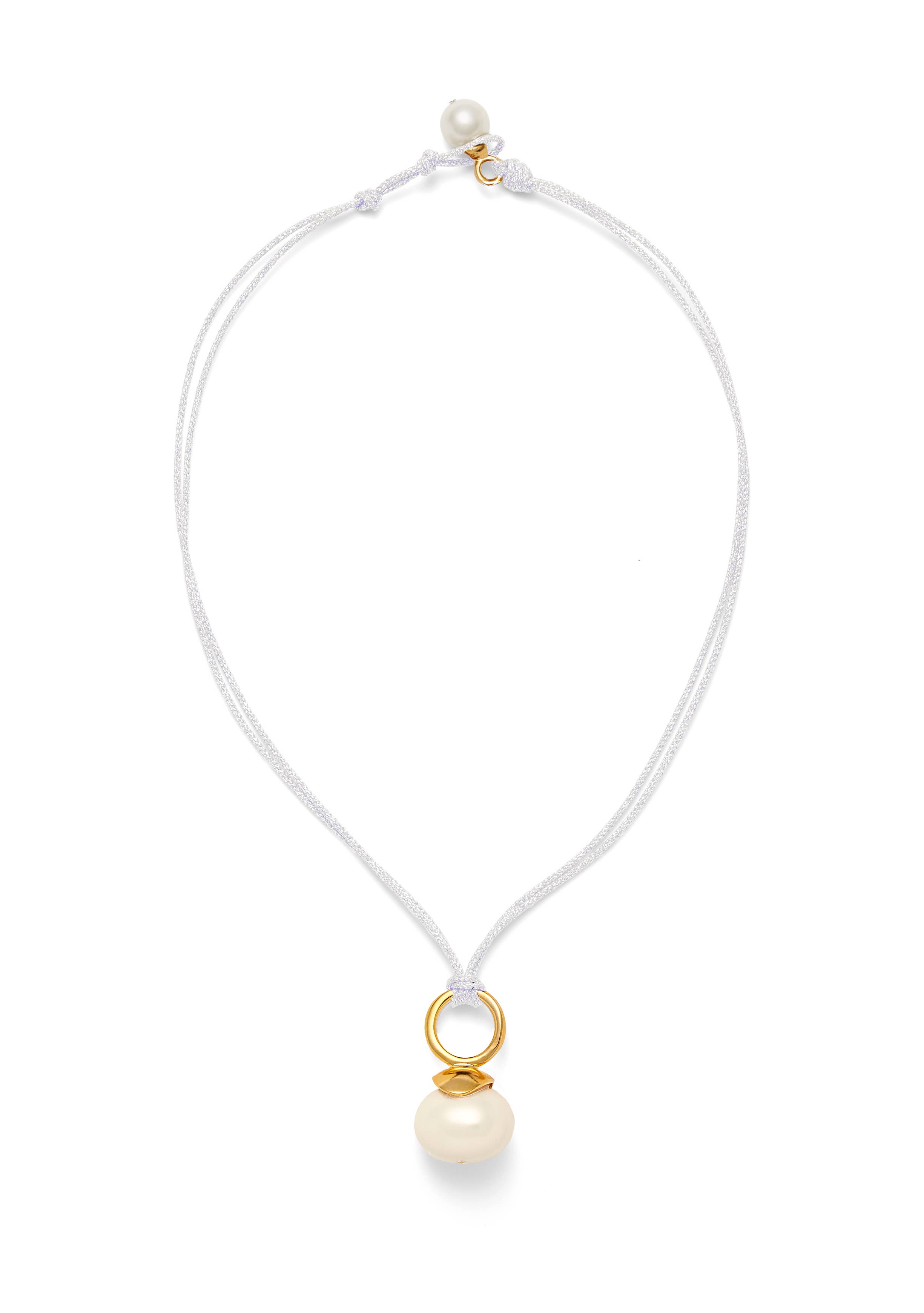 CC & Co by Catherine Canino - Wholesale Pendant/charm necklace - Pebble Pearl Cord Pendant5