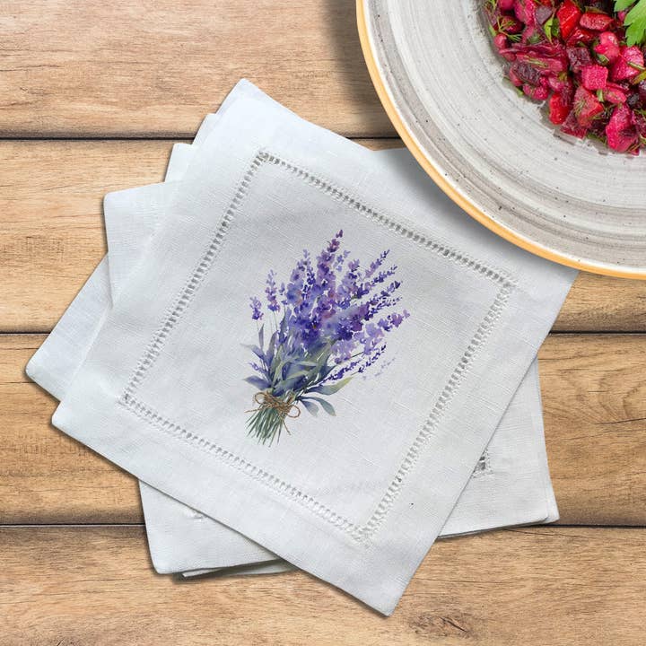 Jolitee - Wholesale Dinner & Cloth Napkin - Lavender Hemstitch Napkins6