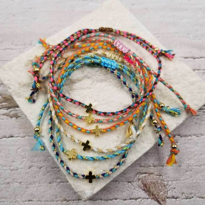 Handmade Copper Cross Couple Bracelet for wholesale by Treasure Wholesale