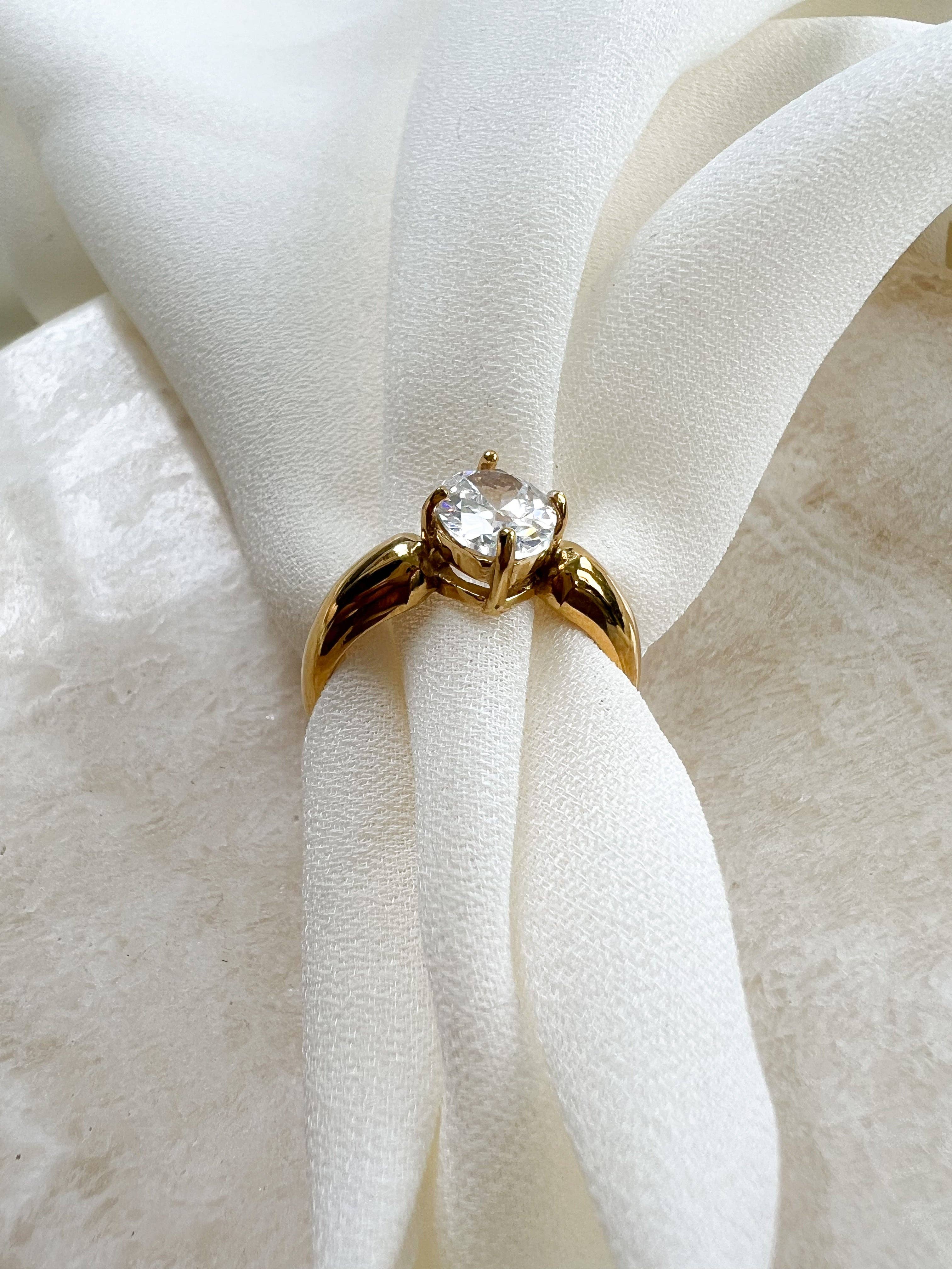 24th & Gold - Wholesale Single Stone/Solitaire Ring - The Angelina Ring4