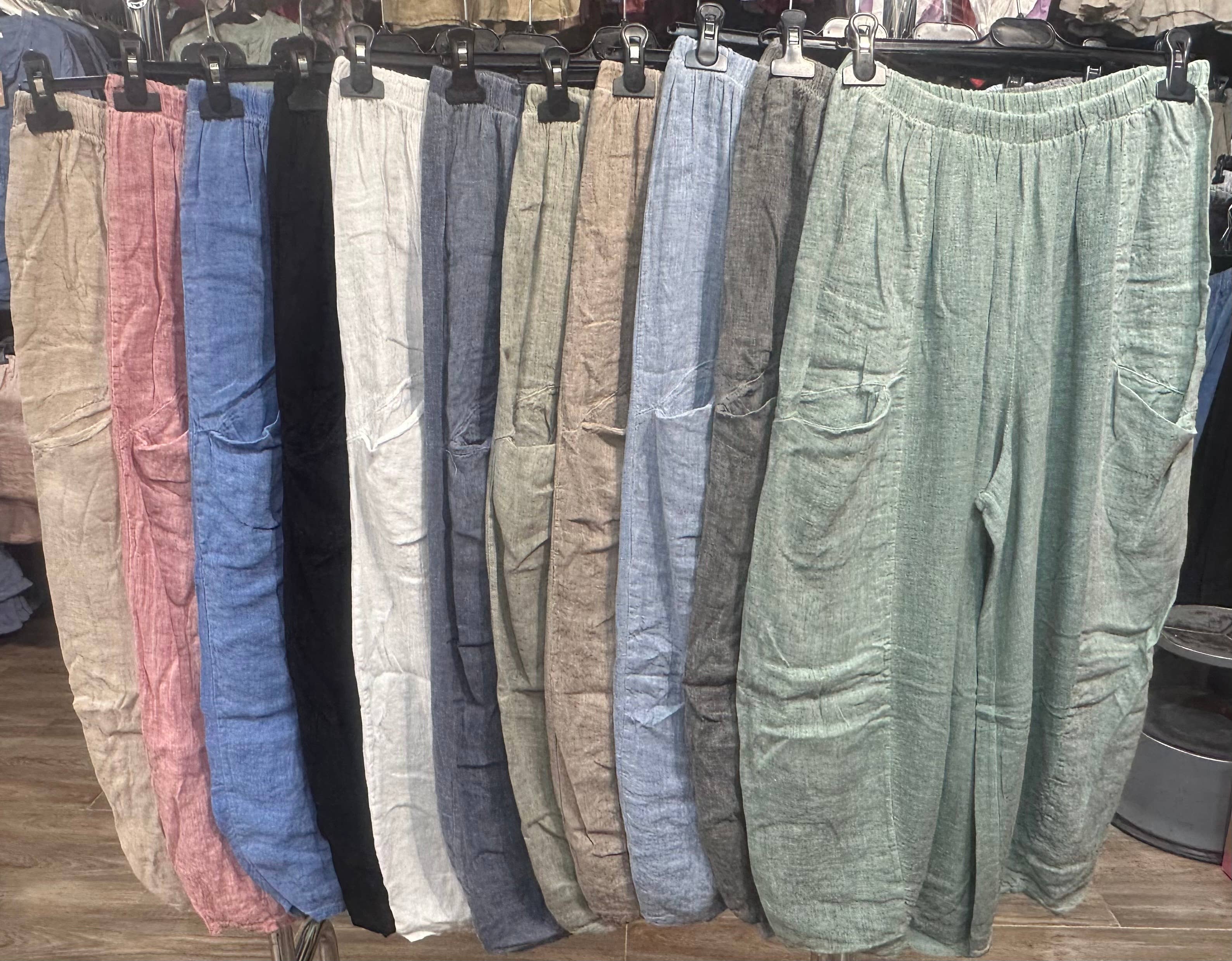 LÉA & LUC - Wholesale Pants - Women's - 100% Linen Trousers REF. 95306