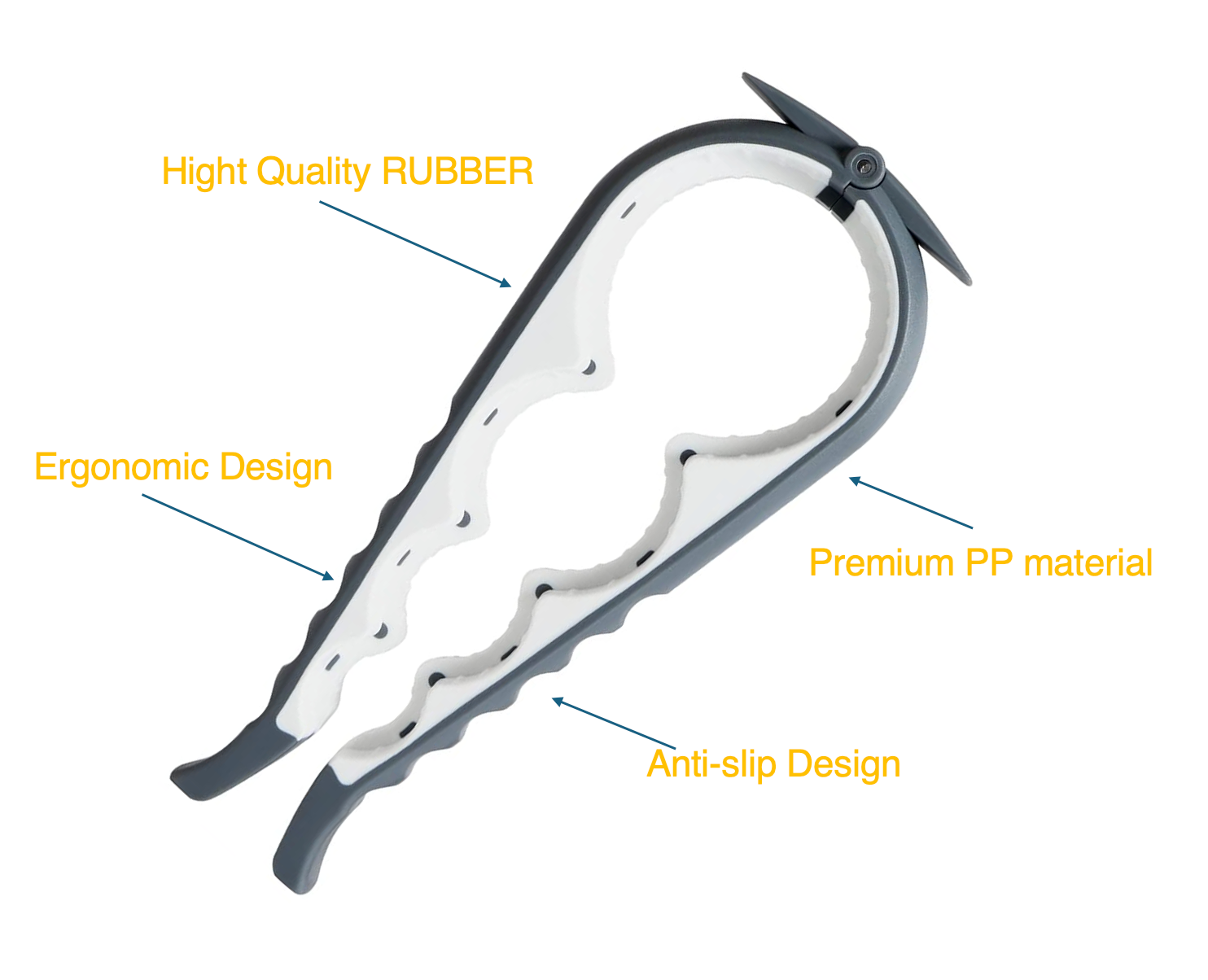 Dura Living LLC - Wholesale Kitchen Tool/Gadget - UNIVERSAL BOTTLE AND JAR OPENER SET- GREY5