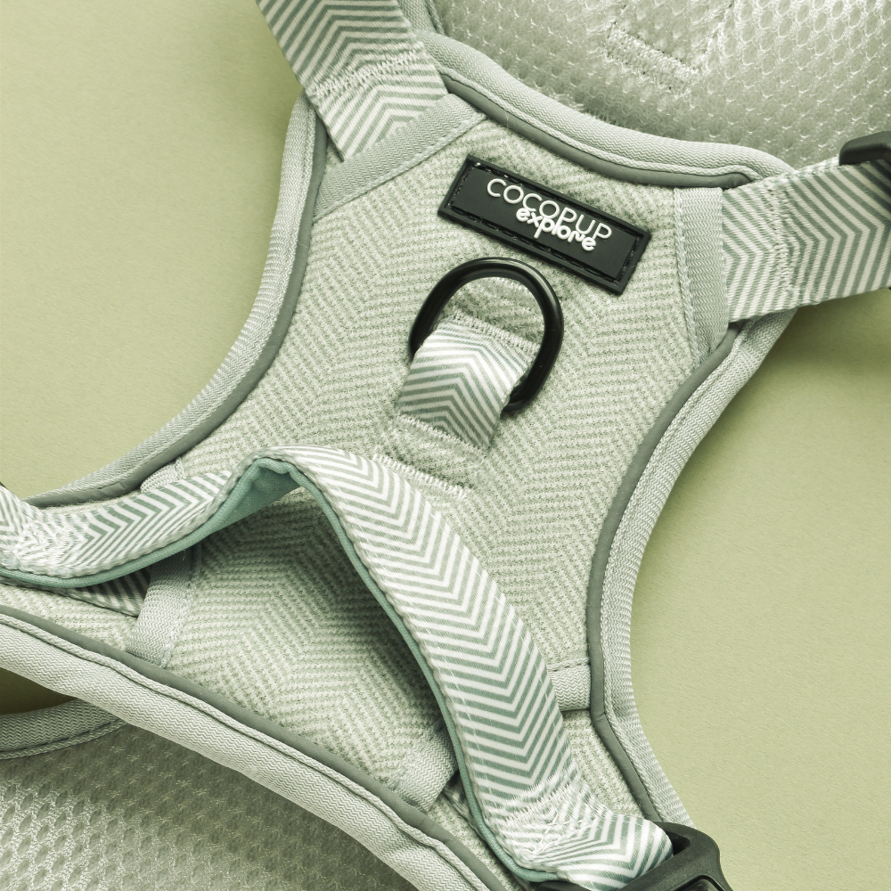 Cocopup London - Wholesale Tuig voor huisdieren - Hond - Verken Harness - Salie Tweed3