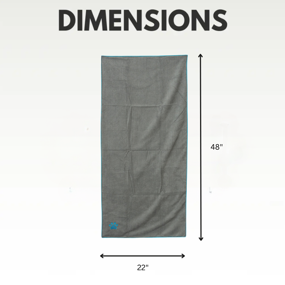 Jojo Modern Pets - Venta al por mayor Toalla para mascotas - Perros - Toalla de baño de microfibra para perros de secado rápido con huella (gris)4