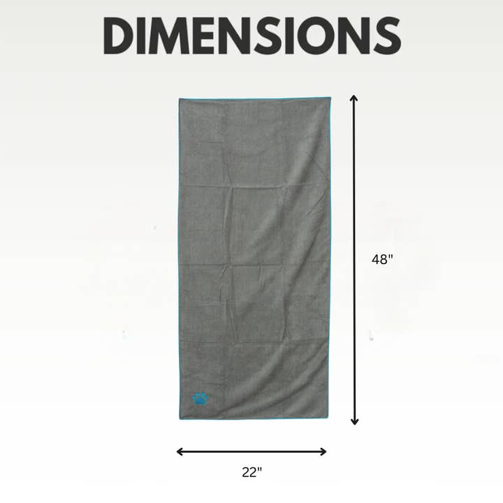 Jojo Modern Pets - Wholesale Pet towel –Dog - Quick Drying Microfiber Dog Bath Towel with Paw Print (Gray)4