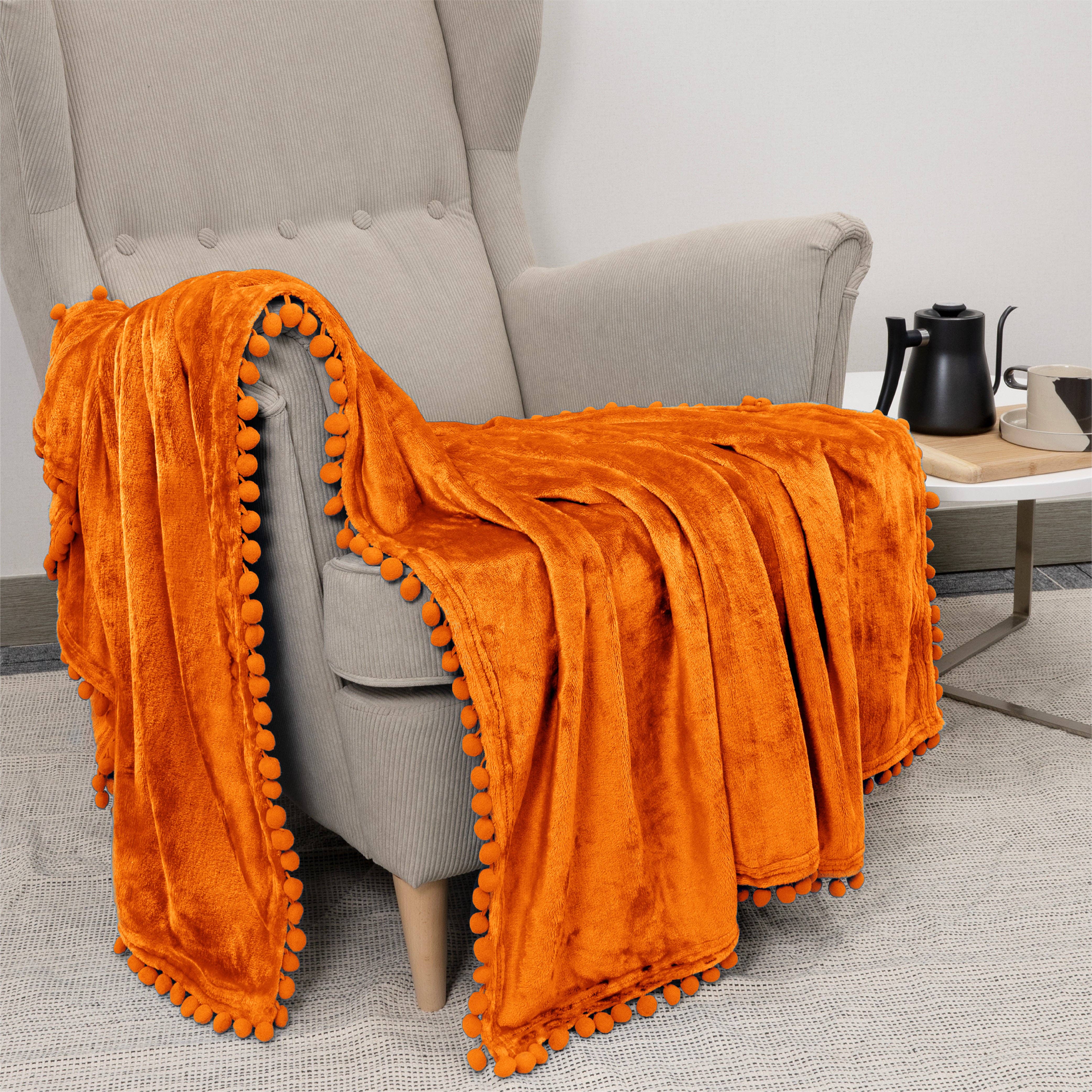 Pavilia – wholesale Prydnadsfilt – Filt med pompom-fransar106