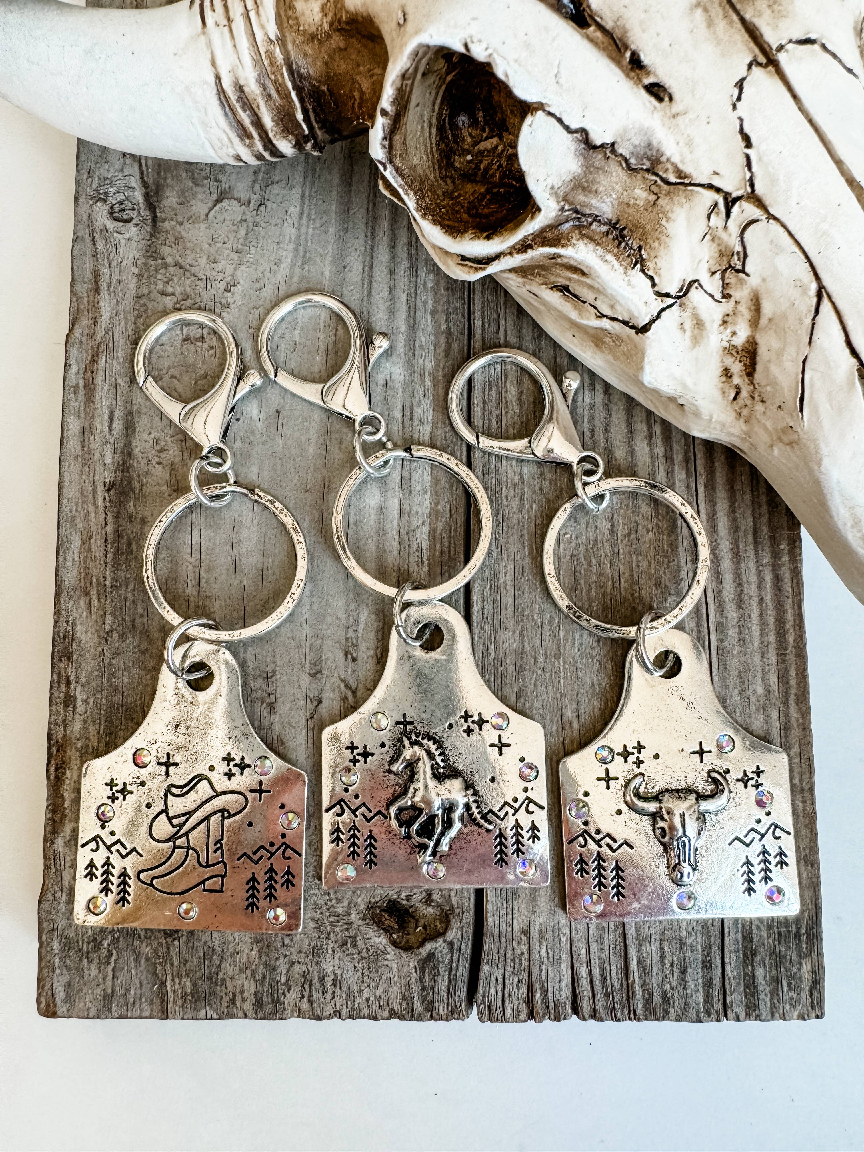 Boho Ranch Shop - Wholesale Keychain - Women's - Western ARROW Aztec Pattern | EARTAG Pendant Keychain 6