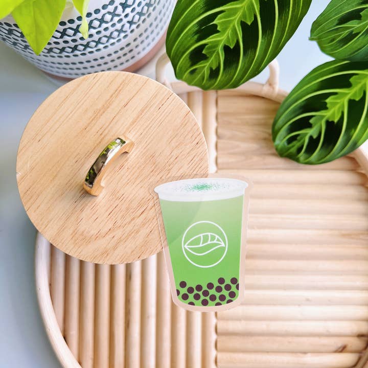Matcha Paper Co. - Wholesale Sticker - Gradient Boba Clear Vinyl Stickers