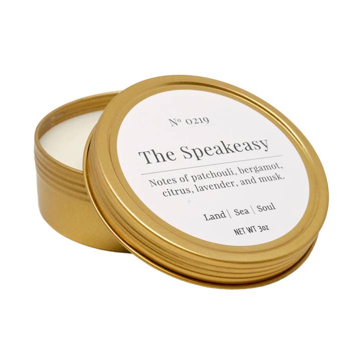 The Speakeasy Travel Candle for wholesale by Land Sea Soul
