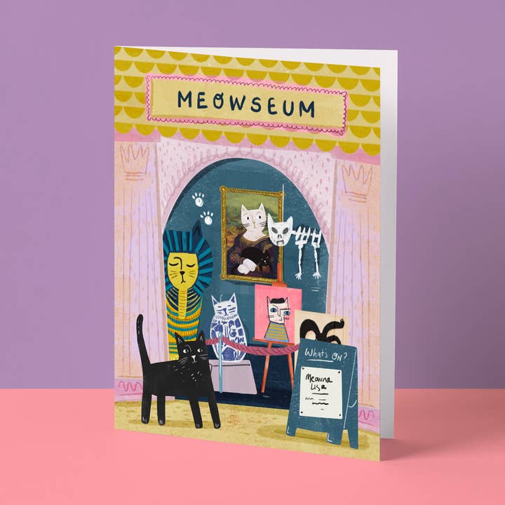 Meowseum kattekort for engroshandel hos Niaski - Feline Fine Art (USA DUTIES PAID)