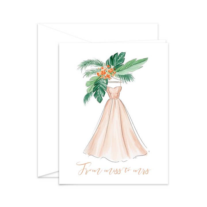 Almeida Illustrations – wholesale Wedding card – Miss to Mrs. - Bridal Shower, Newly Engaged Greeting Card3