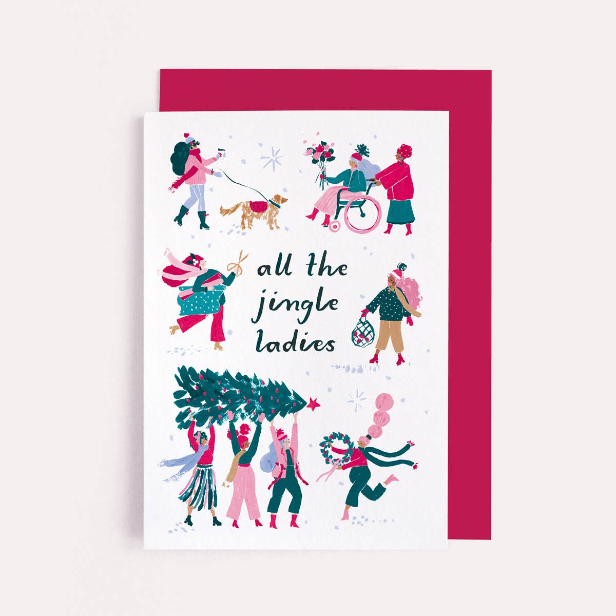 Sister Paper Co. - Wholesale Christmas Card - Jingle Ladies Christmas Card | Holiday Cards | Xmas Cards1